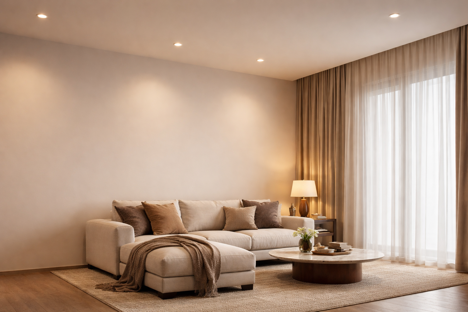 Luxury recessed downlight living room